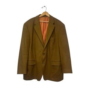 Amicale Sport Coat Mens 48R Dark Camel Wool Cashmere J Sandro Blazer Ventresca